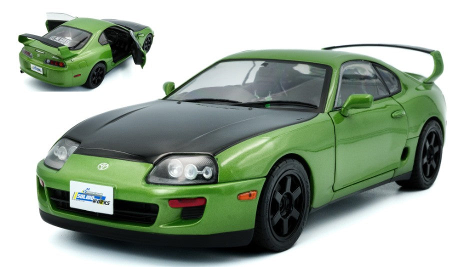 TOYOTA SUPRA MKIV (A80) COUPE 1993 GREEN/BLACK 1:18 - Solido - SL1807608