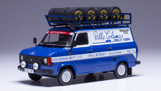 FORD TRANSIT MKI BILLY COLEMAN RALLY TEAM W/ROOF RACK AND WHEELS 1:43 - Ixo Model - RAC444
