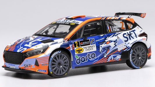 HYUNDAI i20 N N.2 RALLY2 YPRES 2024 LEFEBVRE-PORTIER 1:43 - Ixo Model - RAM948