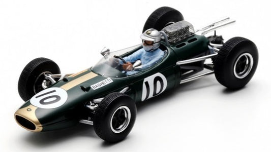 BRABHAM BT7 N.10 ITALY GP 1965 GIANCARLO BAGHETTI 1:43 - Spark Model - S7086