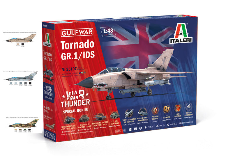 TORNADO GR.1/IDS WAR THUNDER 3 VERSIONS DECALS KIT 1:48 - Italeri - IT35107