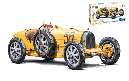 BUGATTI TYPE 35B TARGA FLORIO 1929/MONACO GP 1930 KIT 1:12 - Italeri - IT4716