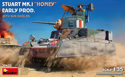 STUART Mk.I HONEY EARLY PROD.W/SUN SHIELDS KIT 1:35 - Miniart - MIN35423
