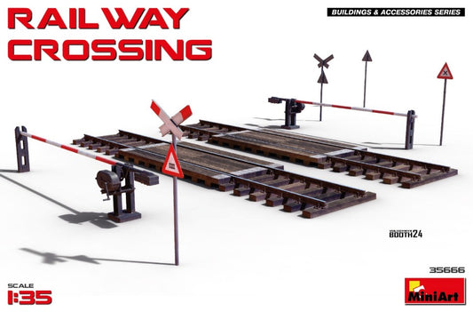 PASSAGGIO A LIVELLO RAILWAY CROSSING KIT 1:35 - Miniart - MIN35666
