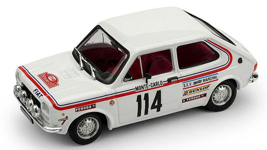 FIAT 127 N.114 ABANDON RALLY MONTE CARLO 1973 DONGUES-SAULIES 1:43 - Brumm - BM0551