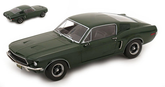 FORD MUSTANG GT FASTBACK BULLIT 1968 DARK GREEN 1:18 - KK Scale - KKDC181391
