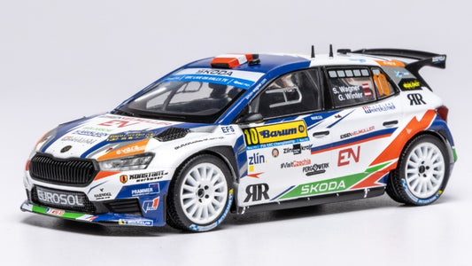 SKODA FABIA N.10 RALLY2 BARUM 2023 WAGNER-WINTER 1:43 - Ixo Model - RAM949