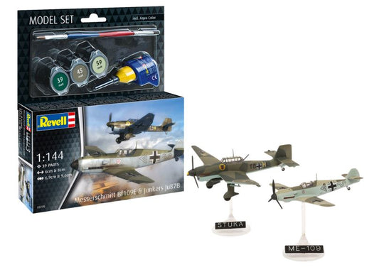 MODEL SET MESSERSCHMITT BF109E & JUNKERS JU87B KIT 1:144 - Revell - RV63770