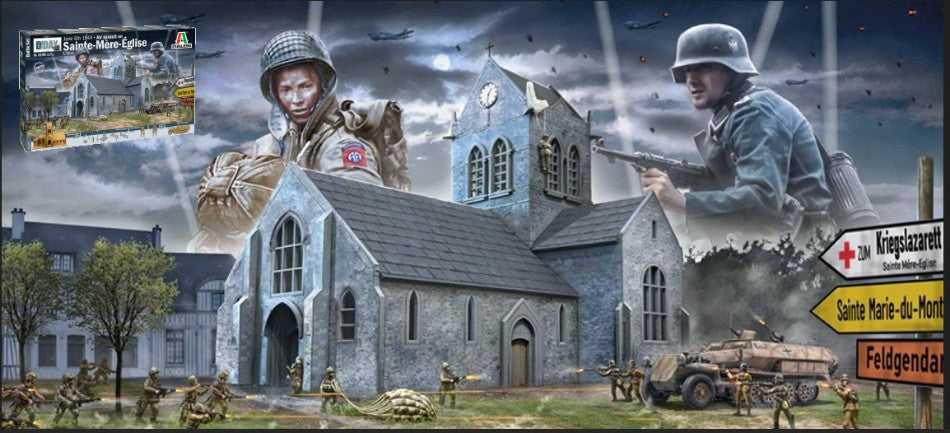 BATTLE OF NORMANDY SAINT-MERE-EGLISE 6 JUNE 1944  KIT 1:72 - Italeri - IT6199