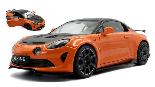 ALPINE A110 RADICALE COUPE 2024 ORANGE/BLACK 1:18 - Solido - SL1801629