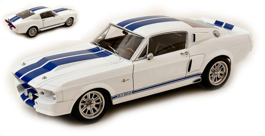 FORD MUSTANG SHELBY GT500 1967 WHITE/BLUE 1:12 - KK Scale - KKDC120172