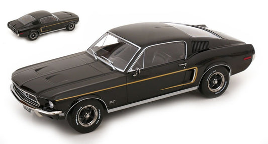 FORD MUSTANG GT FASTBACK 1968 BLACK 1:18 - KK Scale - KKDC181393