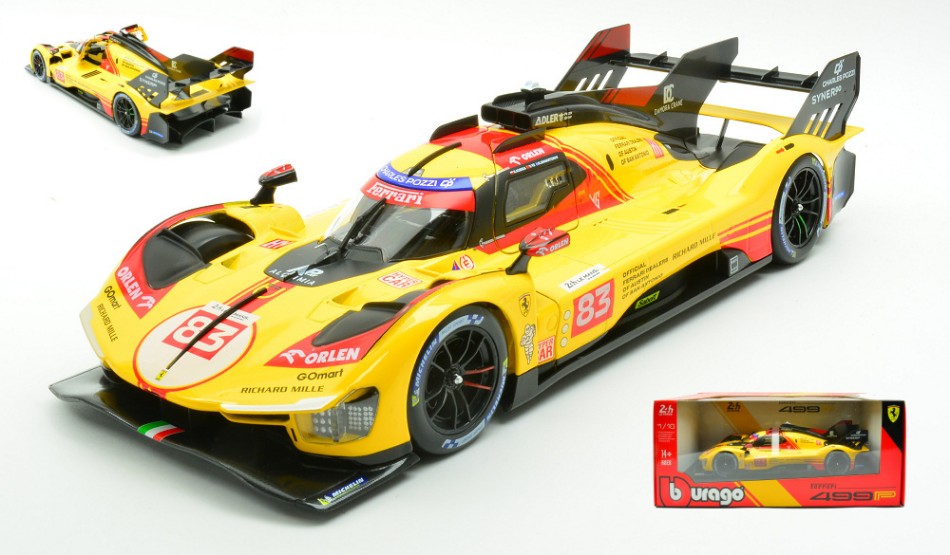 FERRARI 499P N.83 LE MANS 2024 KUBICA-YIFEI-SCARCMAN 1:18 - Burago - BU16304