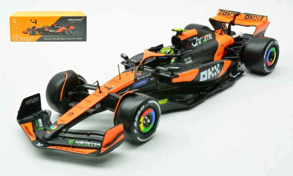 MC LAREN MCL38 N.4 LANDO NORRIS 2024 1:24 - Burago - BU28033N