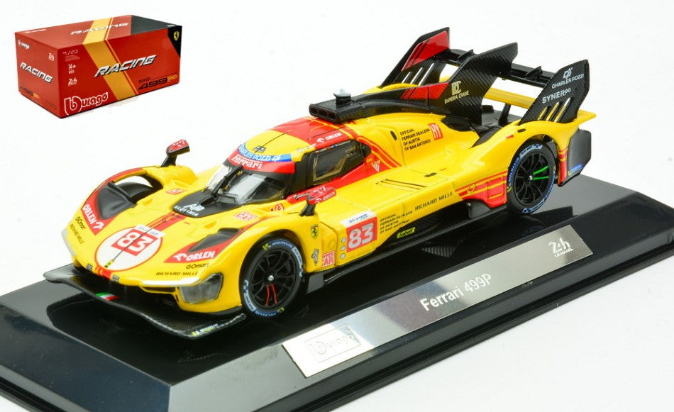 FERRARI 499P N.83 LE MANS 2024 KUBICA-YIFEI-SCARCMAN SIGNATURE 1:43 - Burago - BU36317
