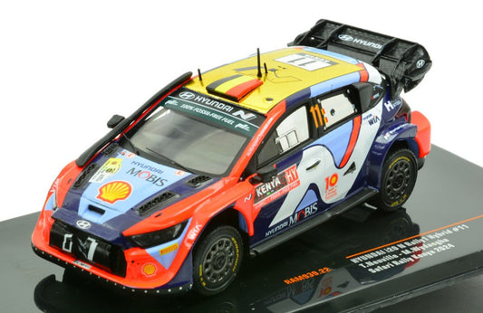 HYUNDAI i20 N WRC N.11 SAFARI RALLY KENYA 2024 NEUVILLE-WYDAEGHE 1:43 - Ixo Model - RAM939
