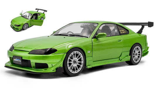 NISSAN SILVIA (S15) COUPE SPEC-R AERO 1999 MET.GREEN 1:18 - Solido - SL1812203