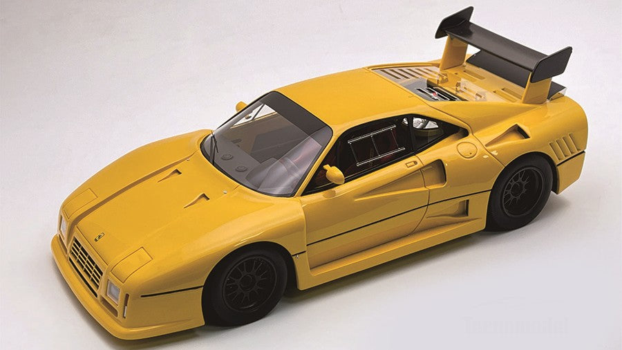FERRARI 288 GTO EVOLUZIONE 1985 MODENA YELLOW/BLACK WHEELS 1:18 - Tecnomodel - TMD18361E