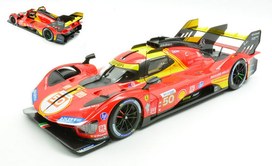 FERRARI 499P N.50 WINNER 24 H LE MANS 2024 FUOCO-NIELSEN-MOLINA 1:18 - Burago - BU16303