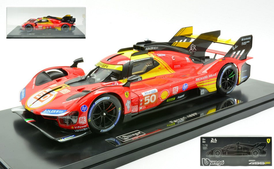 FERRARI 499P N.50 WINN.LE MANS 2024 FUOCO-NIELSEN-MOLINA-ACRYLIC BOX1:18 - Burago - BU16312