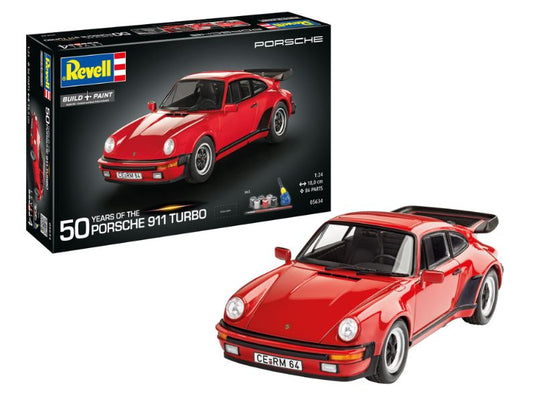 PORSCHE 911 TURBO 50th ANNIVERSARY GIFT SET KIT 1:24 - Revell - RV05634