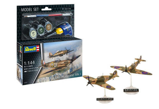 MODEL SET SPITFIRE Mk.Ia & HURRICANE Mk.I KIT 1:144 - Revell - RV63771