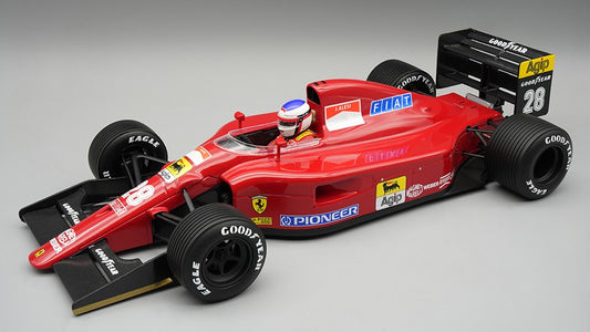 FERRARI 641 F1 N.28 BRITISH GP 1991 RAIN TYRES J.ALESI W/DRIVER 1:18 - Tecnomodel - TMD18335A