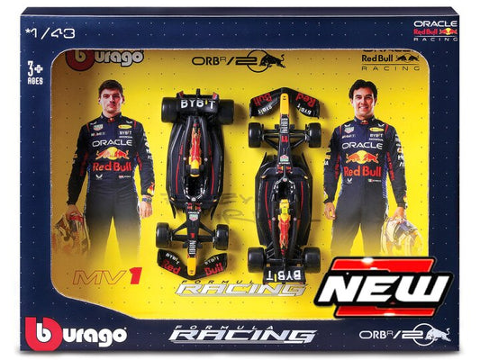 RED BULL RB20 SET N.1 M.VERSTAPPEN + N.11 S.PEREZ 2024 1:43 - Burago - BU38099