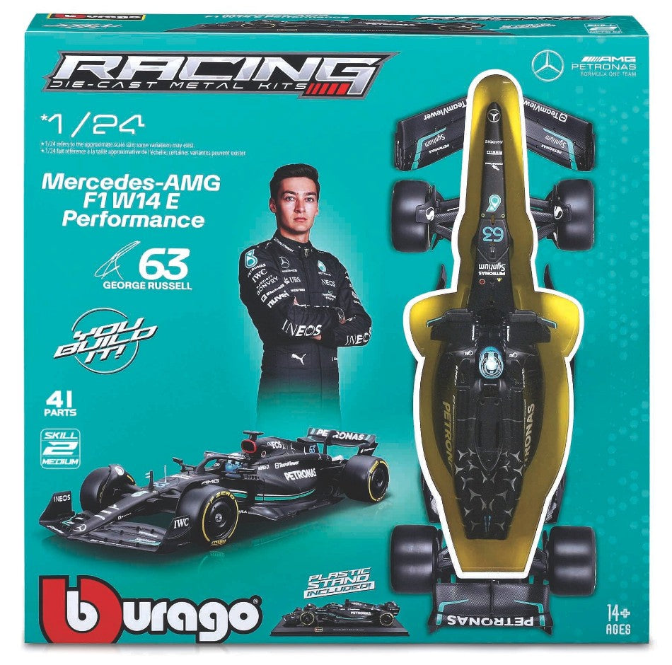 MERCEDES F1 W14 N.63 GEORGE RUSSELL 2023 KIT 1:24 - Burago - BU28503