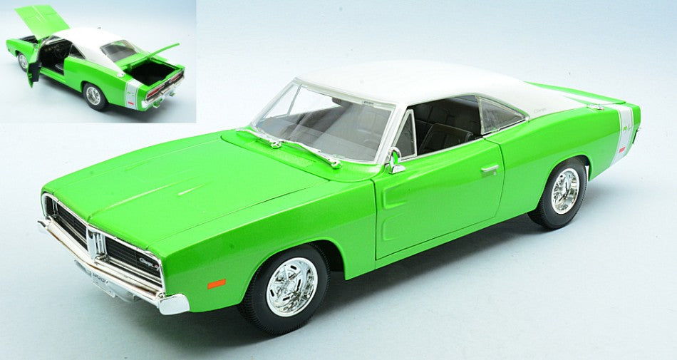 DODGE CHARGER R/T 1969 GREEN 1:18 - Maisto - MI31387G