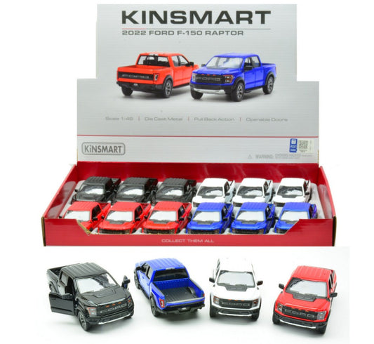 FORD F-150 RAPTOR 2022 COL.ASS.cm 12 (5436D) 1:46 - Kinsmart - KT89372