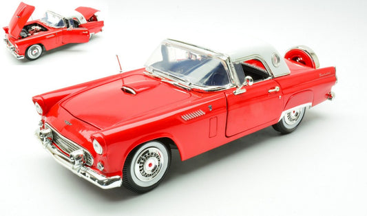 FORD THUNDERBIRD 1956 RED W/WHITE HARD TOP 1:18 - MotorMax - MTM73176RW