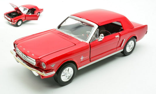 FORD MUSTANG HARD TOP 1964 RED 1:24 - MotorMax - MTM73273R