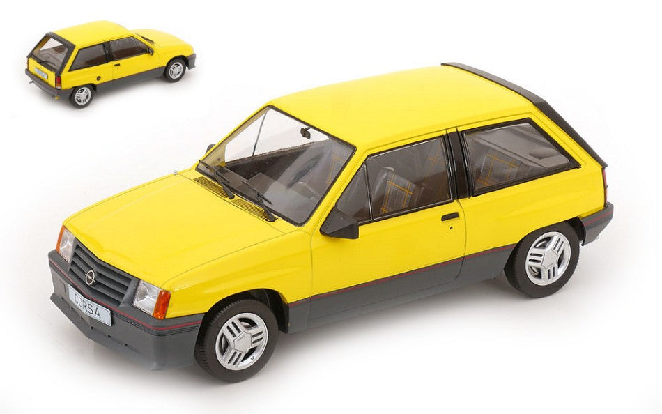 OPEL CORSA A SR 1983 YELLOW 1:18 - ModelCarGroup - MCG18431
