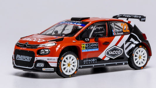 CITROEN C3 N.22 RALLY2 MONTE CARLO 2025 ROSSEL-DUNAND 1:43 - Ixo Model - RAM975A