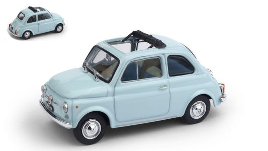 FIAT 500 F 1965-72 APERTA AZZURRO ACQUAMARINA 1:43 - Brumm - BM0454-07