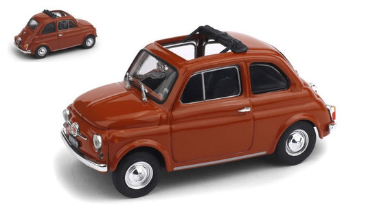 FIAT 500 F 1965-72 APERTA ROSSO CORALLO CHIARO  1:43 - Brumm - BM0454-14