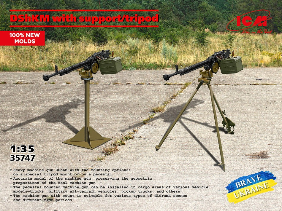 DShKM W/SUPPORT TRIPOD KIT 1:35 - ICM - ICM35747