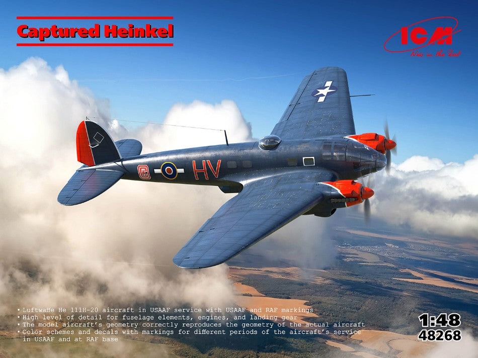 CAPTURED HEINKEL KIT 1:48 - ICM - ICM48268