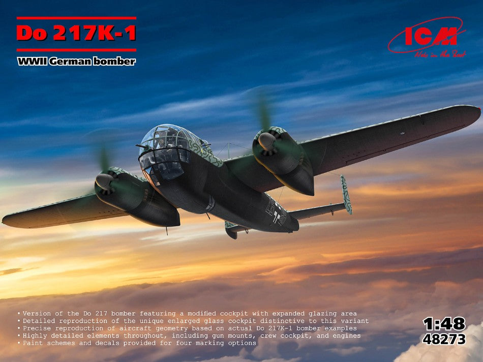 Do 217K-1 WWII GERMAN BOMBER KIT 1:48 - ICM - ICM48273
