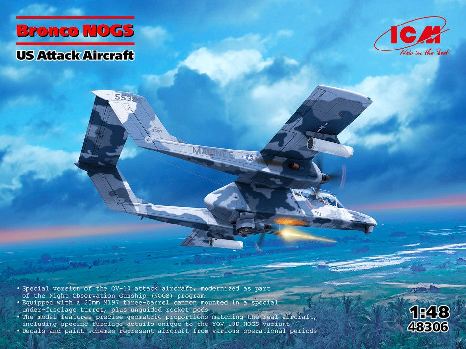 BRONCO NOGS US ATTACK AIRCRAFT KIT 1:48 - ICM - ICM48306