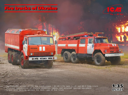FIRE TRUCKS OF UKRAINE KIT 1:35 - ICM - ICMDS3527