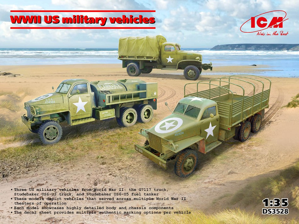 WWII US MILITARY VEHICLES KIT 1:35 - ICM - ICMDS3528