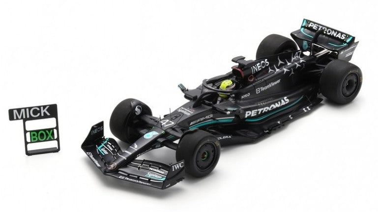 MERCEDES F1 N.47 SPANISH GP 2023 TYRE TEST MICK SCHUMACHER W/PIT B.1:18 - Spark Model - 18S908