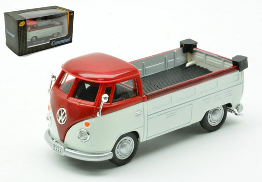 VW T1 PICK UP BORDEAUX/WHITE 1:43 - Cararama - CA4-13456