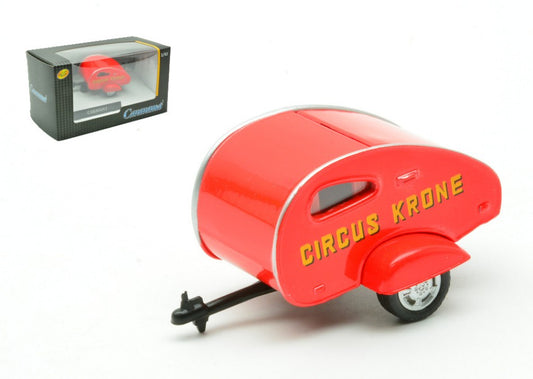TRAILER CIRCUS KRONE 1950 RED 1:43 - Cararama - CA4-93117