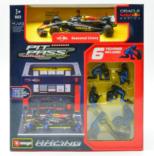 PIT STOP SET RED BULL RB19 N.1 MAX VERSTAPPEN 2023 1:43 - Burago - BU38453V