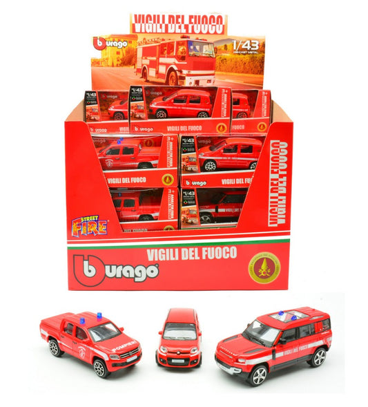 AUTO VIGILI DEL FUOCO 3 ASS.1:43 - Burago - BU01766