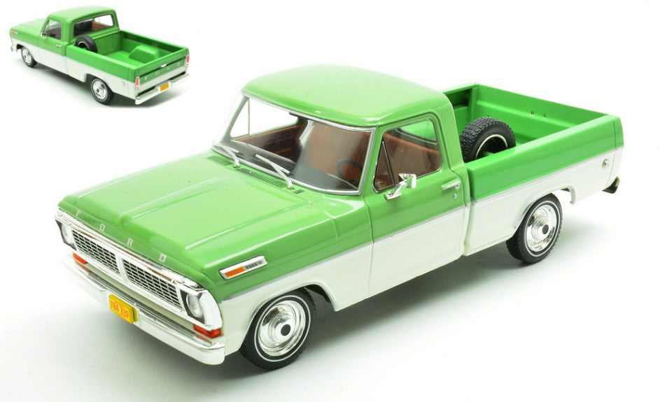 FORD F-100 1970 GREEN/WHITE 1:24 - Whitebox - WB124252