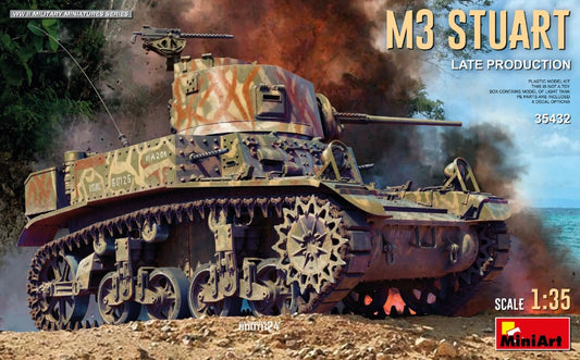 M3 STUART LIGHT TANK LATE PROD. KIT 1:35 - Miniart - MIN35432